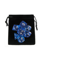 Juego De Dados DND 7 Piezas Con Bolsa De Velours Accesorios Coloridos Para Juegos De Mesa DnD RPG Incluye D4 D6 D8 D10 D10% D12 D20 - details 1