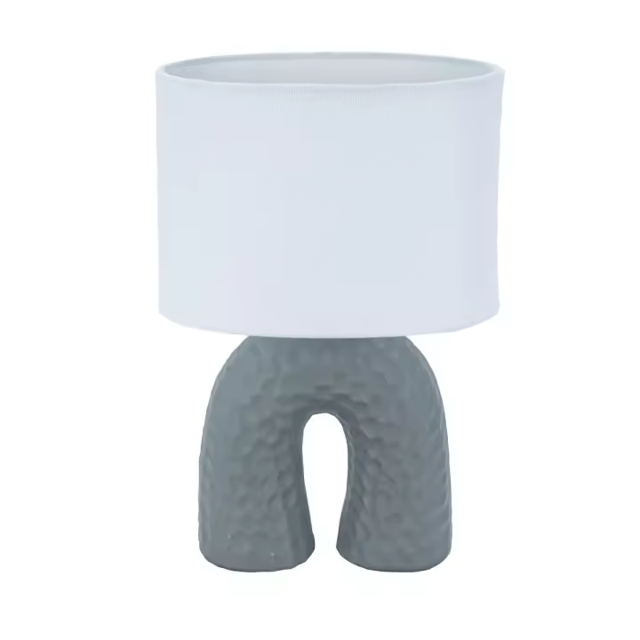 Lámpara de mesa Versa Gris Cerámica 18 x 28 cm - 1