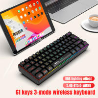 L500 Wired/Wireless Gaming Keyboard 61 Keys With Dynamic RGB Backlight For PC Laptop Gamer - details 9