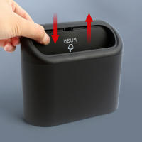 Bandeja De Basura Portátil Para Coche Con Tapa Y Organizador Multifuncional Plegable Caja De Almacenamiento Para Automóvil Material Plástico Forma Redonda - details 14