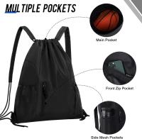 Mochilas de Cuerdas,Impermeable Deporte Mochila Ligera Nylon Bolsa de Gimnasio with Cordón para Hombre Mujer,Gym Bag para Deporte - details 3