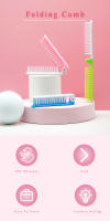 Peine Portátil Para Viaje Desenredador Cepillo De Pelo Plegable Masajeador Anti-estático Peine De Estilo Herramientas De Cabello - details 4