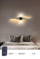 Lámpara De Pared LED Negra Y Blanca Para Sala De Estar TV Sofá Iluminación Interior Moderna En Largo Tira LED AC85-265V - details 21