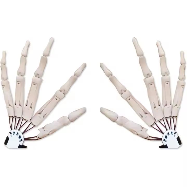 Dedos articulados de Halloween, extensiones 3D de dedos con engranajes, guantes de Reaper, manos de esqueleto para cosplay, mano con garra de hueso, accesorios para cosplay de fiesta de Halloween - 1