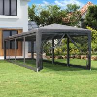 vidaXL Carpa para Fiestas con 10 Paredes de Malla Toldo HDPE Color Antracita,  Azul,  Rojo y mas - details 0