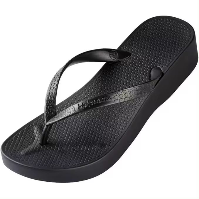 Sandalias de cuña con elegante Plataforma y Tacón bajo para Mujer, zapatillas de Playa de Verano - 1