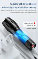 Linterna LED Recargable Multicolor 4 En 1 Luz Fuerte Portátil Impermeable Torcha Mini Lámpara De Camping Con Zoom Y Función De Cargador - details 2