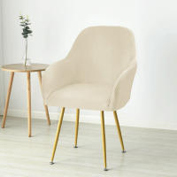 Funda De Silla De Velours Suave Cubierta Elástica De Spandex Para Silla De Armario Alto Adecuada Para Oficina Hotel Boda Sala De Estar - details 18