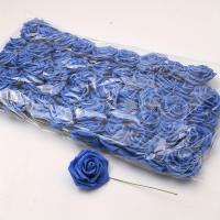 50pcs Flores De Rosa Artificial En Blanco Con Tallo Para DIY Bouquet Decoración De Boda Fiesta Scrapbook Suministros - details 13