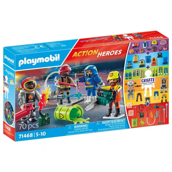 PLAYMOBIL MY FIGURES - BOMBEROS, 71468, TIENDA CON LICENCIA OFICIAL - 1
