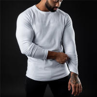 Camiseta De Manga Larga De Algodón Para Hombre Moda Otoño Camiseta Deportiva Casual Para Gimnasio Y Bodybuilding Tops Masculinos - details 11