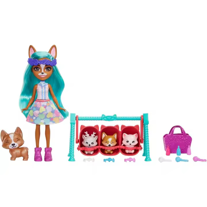 Enchantimals Baby BFFs Muñeca con Mascota , 3 Bestie Reveal y Accesorios, Juguete +4 años - 1