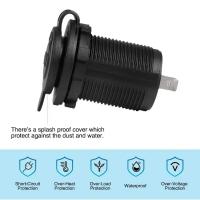 Enchufe De Luz De Cigarrillo Para Coche 12V 24V Impermeable Adaptador De Corriente Para Barco Motocicleta Camión RV ATV Con Cable D5 - details 1