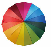 J.S ONDO  PARAGUAS MULTICOLORES 16 VARILLAS ANTIVIENTO color arco iris resistente al viento, Paraguas automático de bastón - details 1