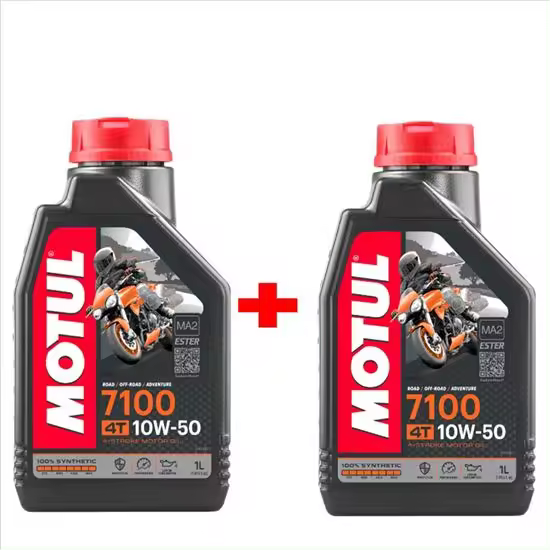 MOTUL 7100 10W50 MOTO 4 T 1L 100% SINTETICO 2 UNIDADES - 1