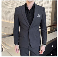 Traje De Boda Para Hombre 2025 Moda Elegante Conjunto De Dos Piezas Ajustado M-4XL Pantalones De Banquete Todo En Uno - details 14
