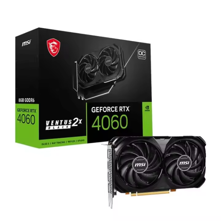 MSI VGA NVIDIA RTX 4060 VENTUS 2X BLACK 8G OC - 1