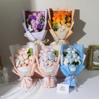 Bouquet De Flores Artificiales De Jazmín Para Decoración De Fiesta De Cumpleaños Boda Y Graduación Caja De Regalo Festiva - details 7
