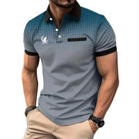 Camisa Polo Casual Para Hombre Verano 100% Poliéster Manga Corta Deporte Golf Moda Camisas De Cuello Alto Transpirable - details 2