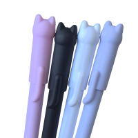 12Pcs Rotuladores De Gel 0.5mm Creativos Borrables De Color Azul/ Negro Con Animales De Elefante Oso Gato Suministros De Escritura Recargables Lavables - details 9
