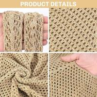Bolso Cruzado de Playa para Mujer, Bolso de Vacaciones de Malla transpired y Paja Tejida, Bolso de Verano ligero con tapa abierta para Piscina, Viajes, Playa, artículos Esenciales a prueba Arena - details 1
