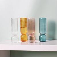 Vaso De Cristal Transparente Con Rayas Para Flores Y Planta Pot De Cultivo En Agua Decoración De Mesa Para Bodas Y Fiestas - details 9
