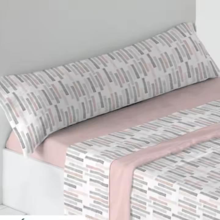 UNIFABRICS Sabanas Invierno térmicas de Coralina Estampadas, Doble Cara Térmica Mod.DRITTO Salmon para Cama 90,105,135,150 y 180 .Gramaje 180 gr/m extra suave - 1