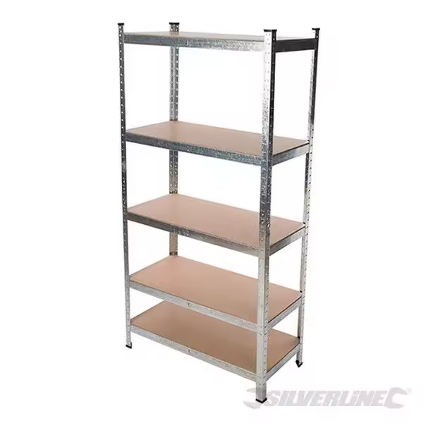 Estantería de Acero Galvanizado Silverline Sin Tornillos con 5 Estantes de Alta Capacidad de Carga - 1