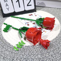 3PCS Regalo De Rosas Eternas Para Parejas Juguete De Construcción De Bloques Decorativo Personalizado Para Niñas Bloques De Plástico Irregular Para Adultos - details 3