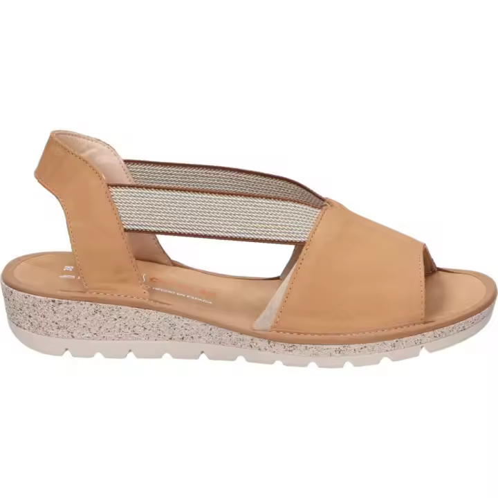 DOCTOR CUTILLAS | Sandalias de Piel Doctor Cutillas para Mujer – Sandalia con Cuña en Color Cuero – Sandalias de Verano sin Cierre – Slip On – de Piel – Cuña Baja y Cómoda – Versátiles – Alta Calidad – Modelo 35413 - 1