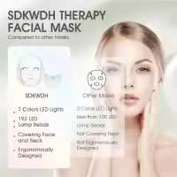 Máscara De Belleza LED Para Cara Con Terapia De Luz Roja Y 7 Colores Dispositivo De Cuidado De La Piel Rejuvenecimiento Antiarrugas Blanqueamiento Elevación Uso Doméstico - details 4