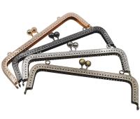 10PCS Marco De Bolso Metálico Para Accesorios De Bolsos 20cm Cierre De Beso Antiguo Tono Bronce Herramienta Cuadrada Para Fabricación De Bolsos - details 0