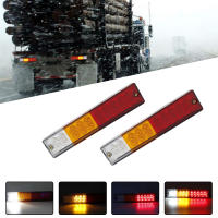 Luz De Freno Trasera Para Coche Camión Remolque 20 LED Indicador De Giro Retrovisor Luz De Parada Revestimiento Premium PC ABS Voltaje 12V - details 1