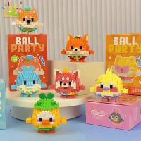 Mini Bloques De Construcción Micro Animales HUIQIBAO 3D Diamante Modelo BEE Gato Panda Para Niños Juguetes De Ciudad DIY - details 2