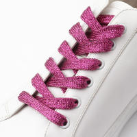 Par De Cordones De Zapatillas Planas Brillantes Y Plateados Metálicos Para Zapatos Lustra-Vidrio Pearly En Poliéster - details 13