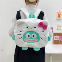 Nueva Mochila De Hombros Kawaii Sanrio Hangyodon Con Diseño De Hello Kitty Y Gato Pequeño De Color Contraste Mochila Versátil Para Adultos Y Adolescentes - details 0