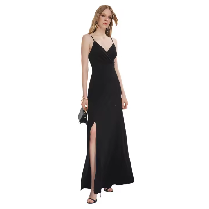 Trendyol Pink Glittery Waist Opening Glittery Knitted Maxi Evening Night Graduation Dress Tprss25Ae00175 - 1