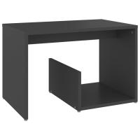 Vidaxl Mesa Auxiliar de Madera Contrachapada 59x36x38 Cm Blanco/Negro/Gris - details 3