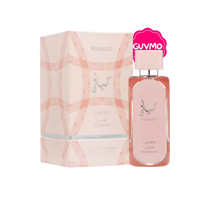 Lattafa Hayaati Florence Eau de Parfum 100 ml – Perfume Floral Frutal para Mujer con Notas de Lichi, Pomelo y Vainilla - 1