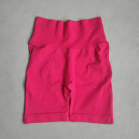 Shorts De Yoga Para Mujer Deporte Cortas De Cintura Alta Sin Costuras Para Gimnasio Y Ciclismo Elevador De Glúteos Fitness - details 19
