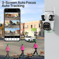 Cámara PTZ De Seguridad 4K Exterior Con Lente Doble Y Tres Pantallas Cámara WiFi 6 HD Exterior Auto Tracking iCsee Resistente Al Clima - details 6