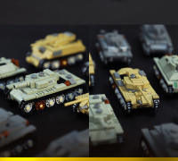 Bloques De Construcción Militar WW2 Tanque De Asalto Karrh Cannon 8en1 Juguetes Educativos Para Niños Bloques De Armas De Ejército Compatible Con Lego - details 5