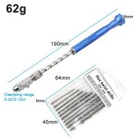 Juego De Brocas De Torcer Manual Azul Extendido 0.5-3mm Plástico Ambar Para Perforación De Circuitos Electrónicos Herramienta De Perforación De Madera - details 1