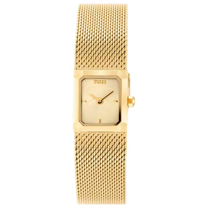 Reloj Tous Minimesh CON REGALO JOYERO TOUS en IPG dorado con brazalete esterilla     ORIGINAL con garantía y packaging oficiales de la firma - 1