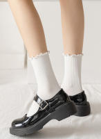 5 Pares De Calcetines De Pies Con Volantes Para Mujer En Color Negro Y Blanco Calcetines De Tobillo Divertidos Y Lindos Algodón Transpirable Moda Calcetines De Pierna Completa - details 9