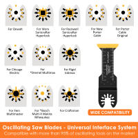3Pcs Hojas De Sierra Oscilante Extra Largas De Titanio Bi-Metales Multifuncionales Para Herramienta Multifuncional Universal - details 2