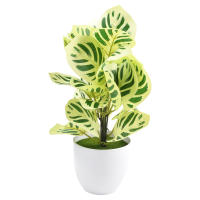 1pc Decoración De Bonsái Artificial Planta De Hojas En Maceta Para Sala De Estar Dormitorio Jardín Oficina Restaurante Escritorio - details 5