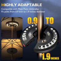 Luz De Paraguas Para Patio 28LED Exterior 3 Modos Luz De Camping Nocturna Para Tienda Patio Jardín Luz De Emergencia Con Pinza Automática - details 1