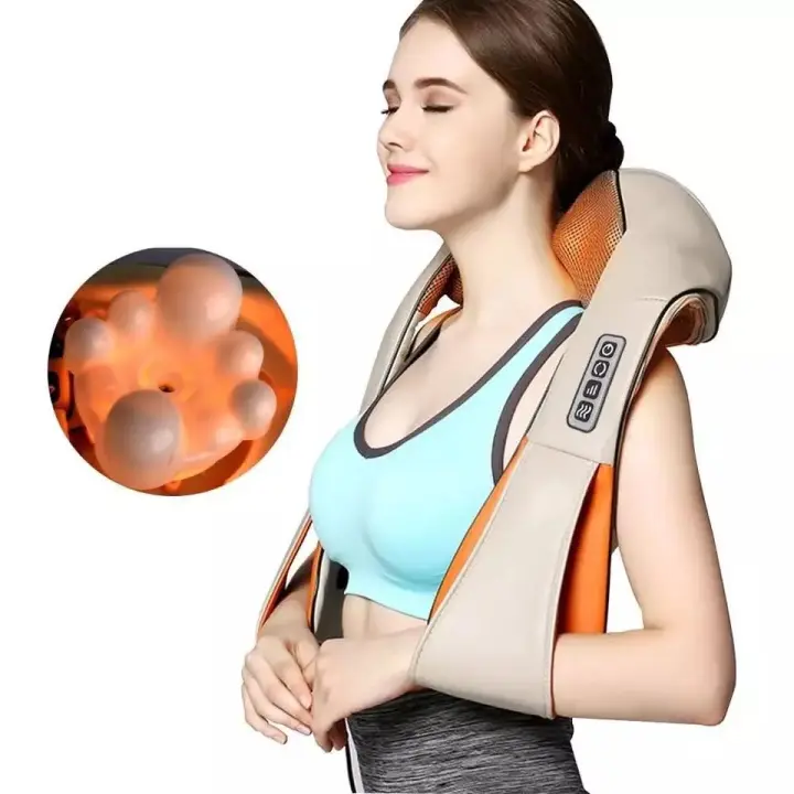 ZVD Masajeador eléctrico Shiatsu con forma de U para espalda, cuello y hombros, masaje caliente por infrarrojos, para casa,desde envio España - 1