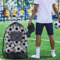Bolsa Deportiva De Malla Grande Con Correa Y Cordón Para Almacenar Equipamiento De Baloncesto Voleibol Béisbol Y Natación - details 6